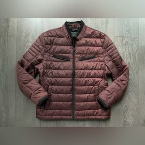 Men's Burgundy Quilted Jacket Marc New York medium puffer puff